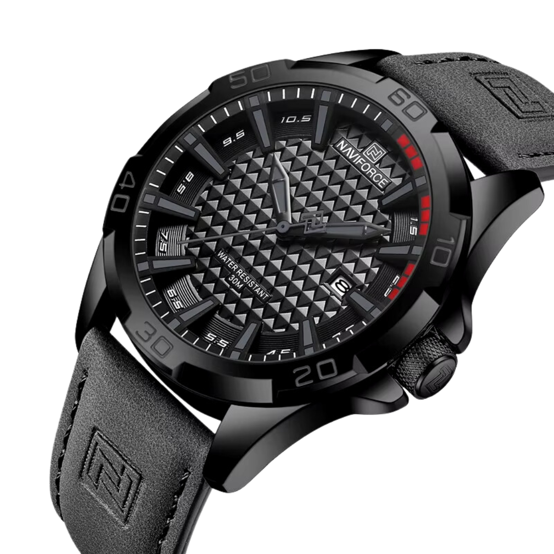 Naviforce EV042 – Coole schwarze Uhr mit sportlichem Finish