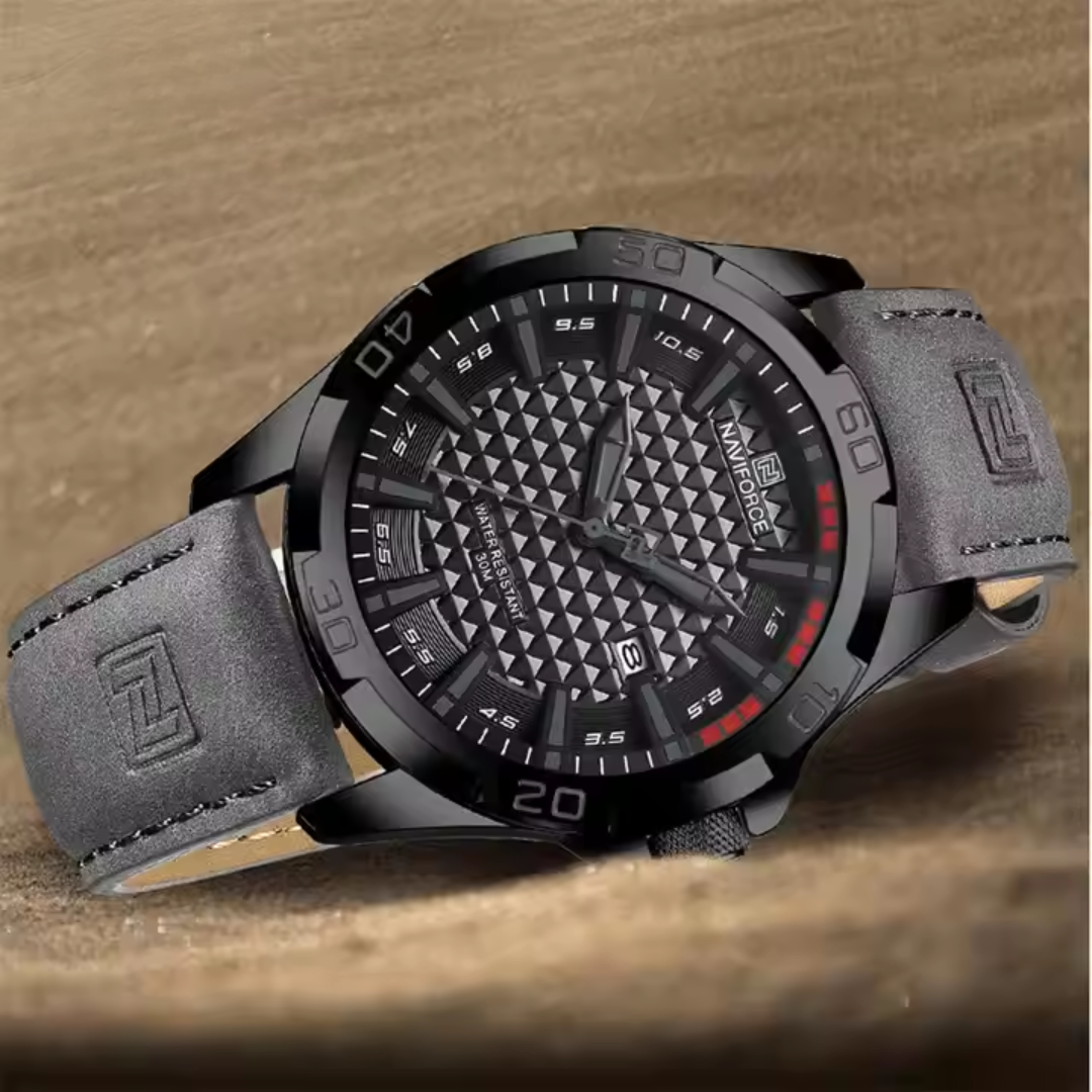 Naviforce EV042 – Coole schwarze Uhr mit sportlichem Finish