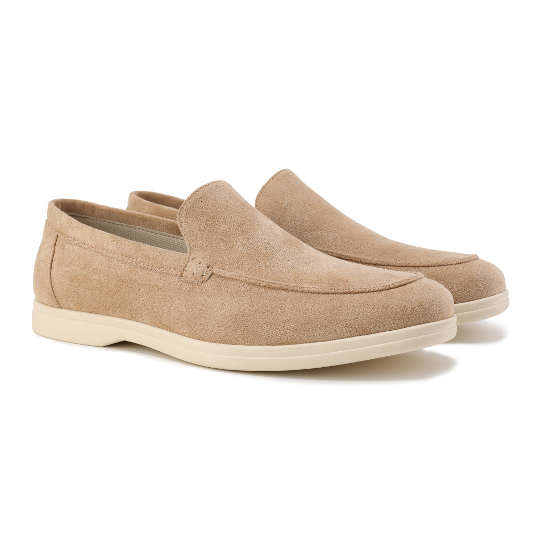 Empor Wildleder-Loafer im Old-Money-Stil – grüne Sohle