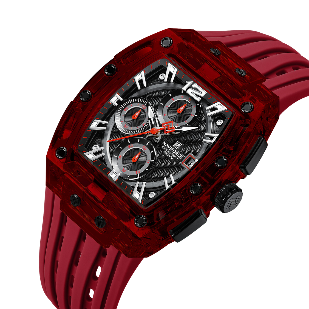 Naviforce EV045 – Innovative Chronographenuhr Dunkelrot