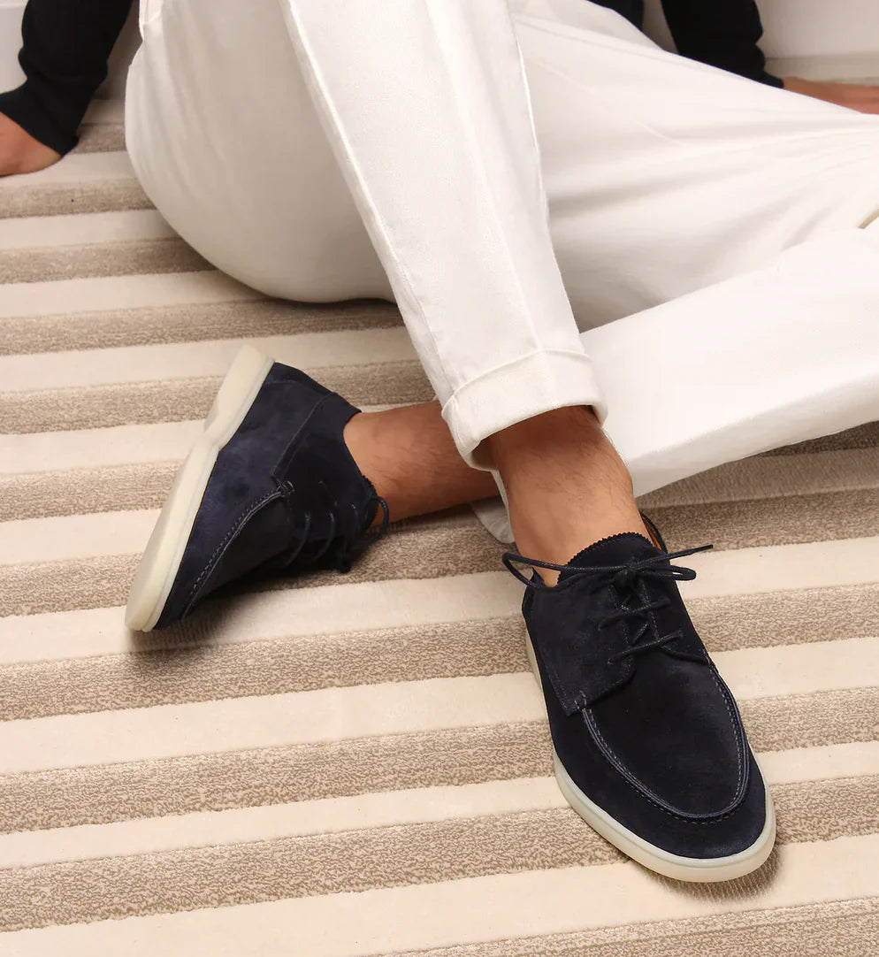 Empor Wildleder-Loafer mit Schnürsenkeln – Old-Money-Stil