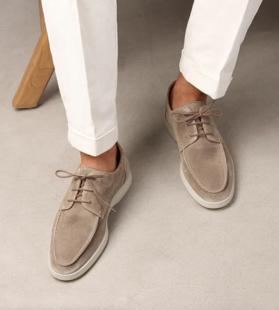 Empor Wildleder-Loafer mit Schnürsenkeln – Old-Money-Stil