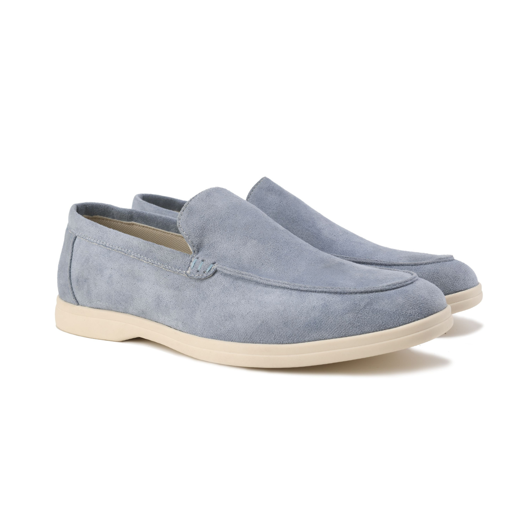 Empor Wildleder-Loafer im Old-Money-Stil – grüne Sohle