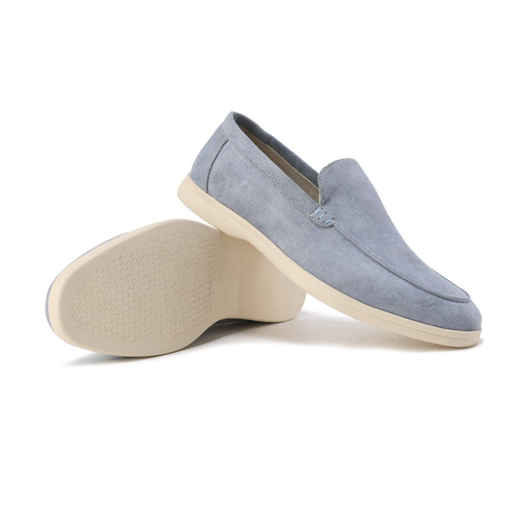 Empor Wildleder-Loafer im Old-Money-Stil – grüne Sohle