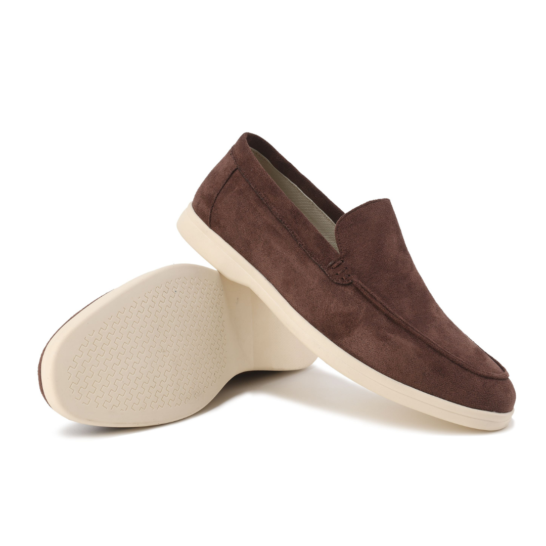 Empor Wildleder-Loafer im Old-Money-Stil – grüne Sohle