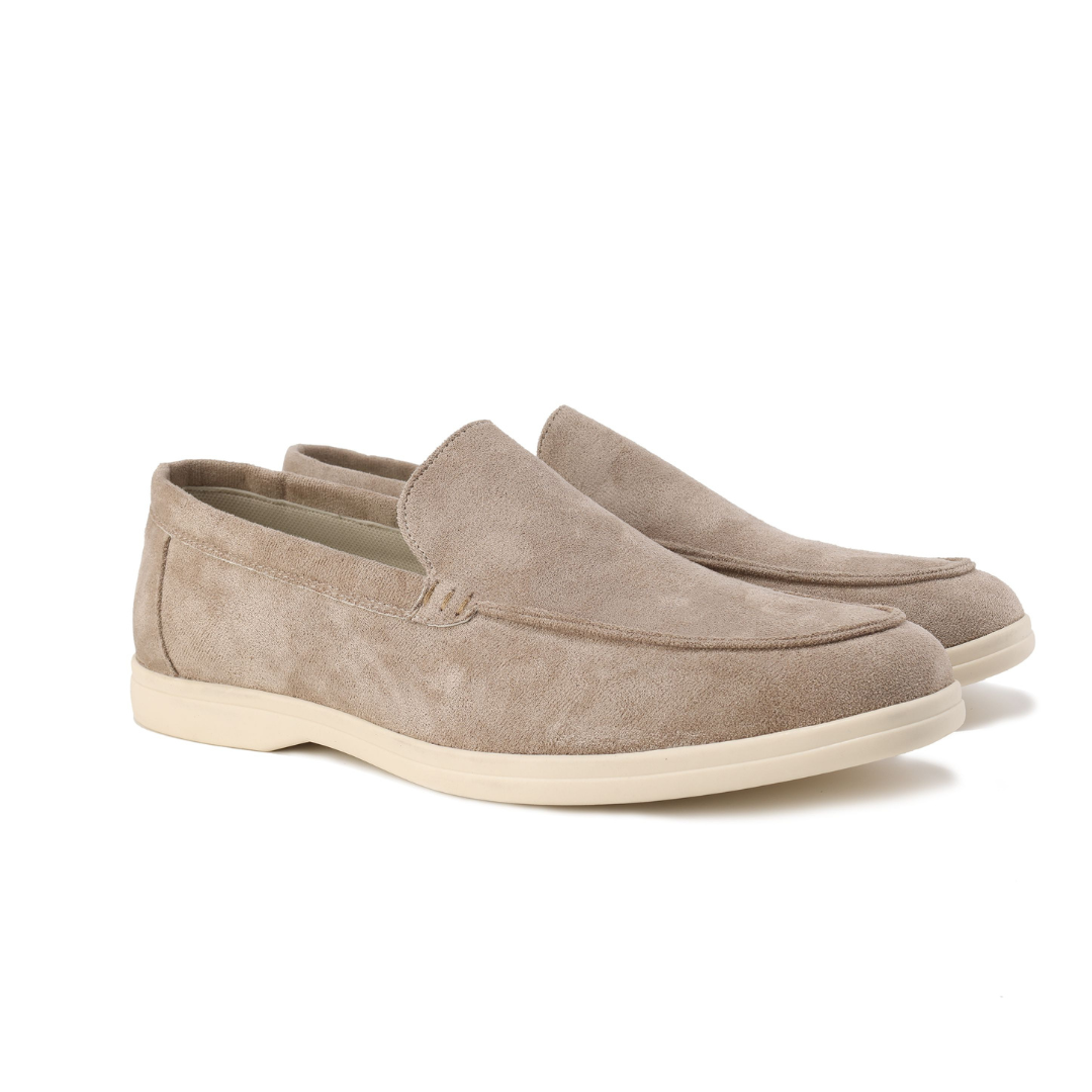 Empor Wildleder-Loafer im Old-Money-Stil – grüne Sohle