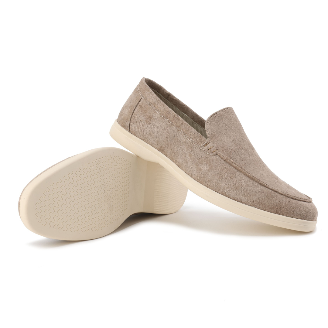 Empor Wildleder-Loafer im Old-Money-Stil – grüne Sohle