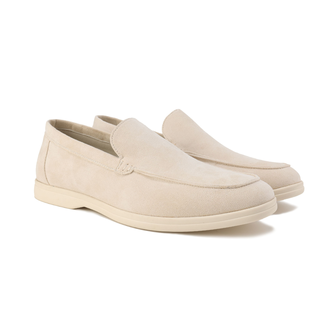 Empor Wildleder-Loafer im Old-Money-Stil – grüne Sohle