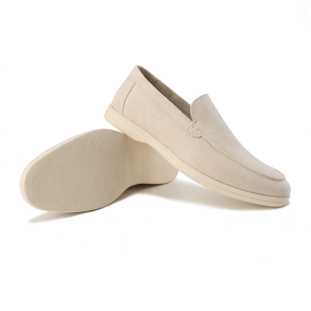 Empor Wildleder-Loafer im Old-Money-Stil – grüne Sohle