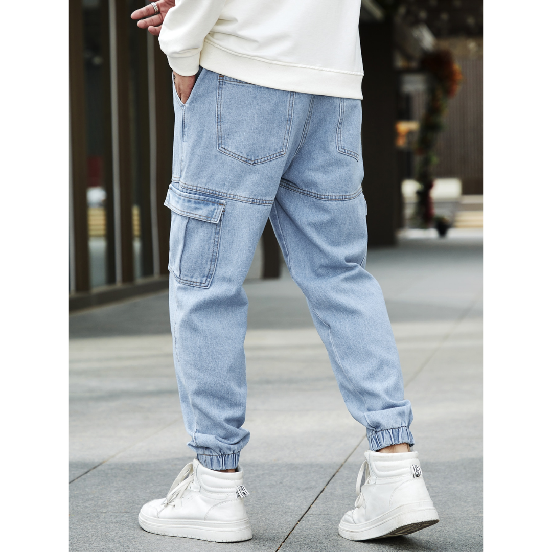 Cargo-Jeans Blau